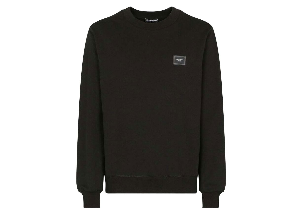 Суитчър Dolce & Gabbana Jersey Branded Plate Sweatshirt Black Черно | G9PD3TFU7DUN0000, 0