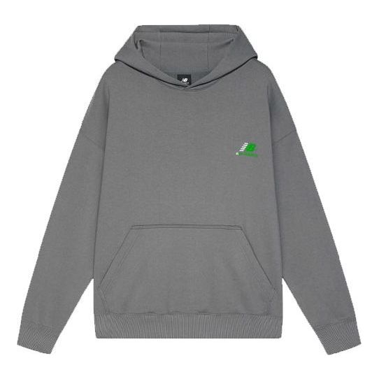 Суитчър New Balance Nice Rice Logo Hoodie Сиво | AMT22385-SYA, 0