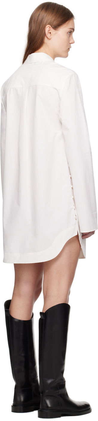 Pокля Loulou de Saison Loulou de Saison Eknath Mini Shirt Dress Бяло | EKNATH, 2