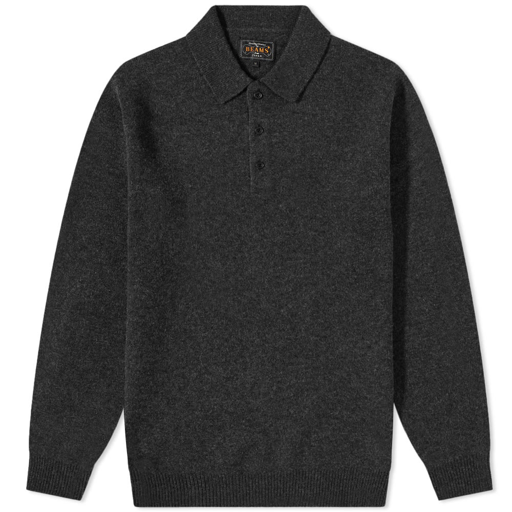 Поло тениска BEAMS Plus Knit Polo Shirt Сиво | 3812-0004-103-17, 0