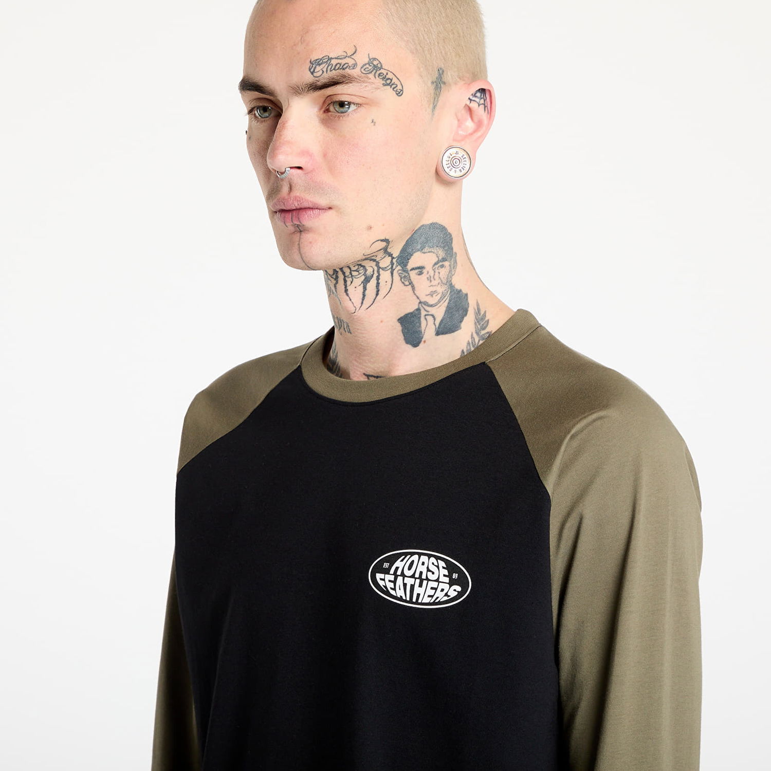 Тениска Horsefeathers Horsefeathers Dynamo Raglan T-Shirt Зелено | SM1380B, 1