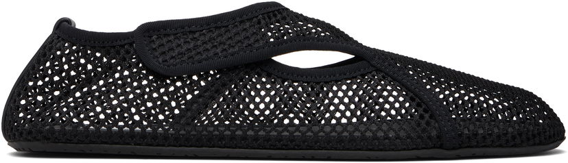 Кецове и обувки Alaïa ALAÏA Fishnet Ballerina Flats Черно | AA3A065TK050