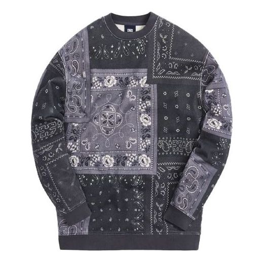 Пуловер KITH Deconstructed Bandana Crewneck Sweatshirt Черно | KH2650-001