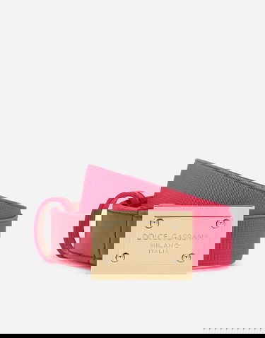 Колани Dolce & Gabbana Dolce & Gabbana Stretch Fabric Belt with Logo Tag Розово | EE0064AE2718H420, 0