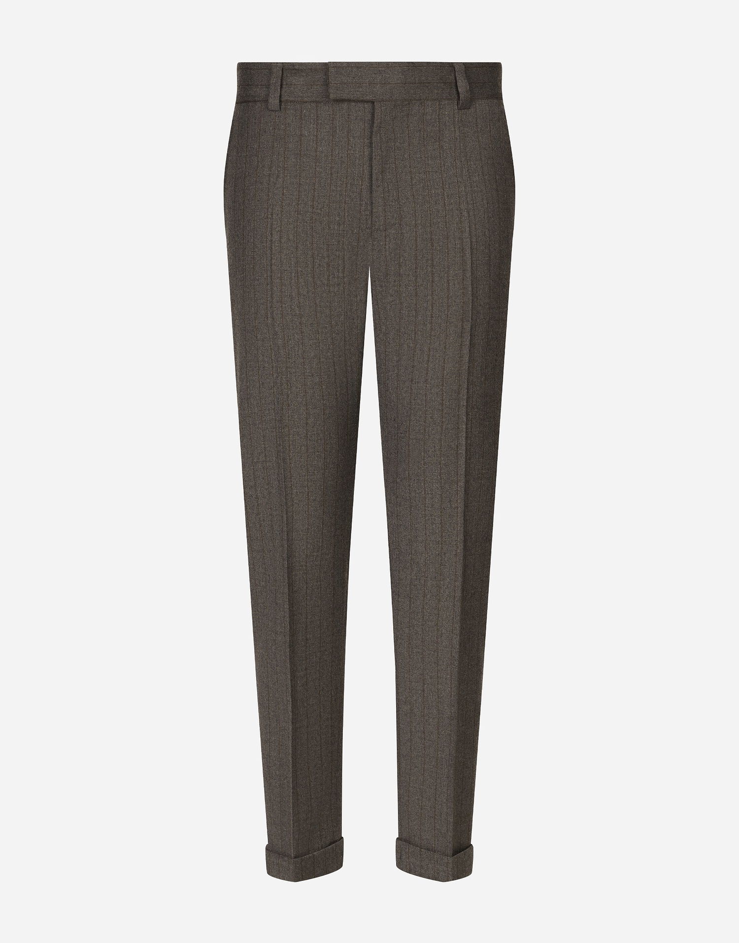 Панталони Dolce & Gabbana Dolce & Gabbana Tailored Striped Flannel Pants Кафяво | GP09TTFRBDFS8051, 0