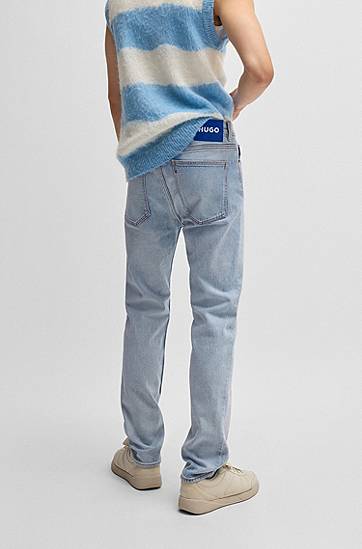 Дънки BOSS Slim-Fit Stonewashed Jeans Синьо | 50529218, 1