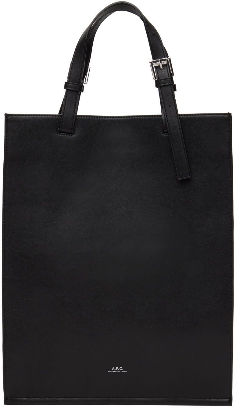Голяма пазарска чанта A.P.C. A.P.C. Nino Leather Tote Bag Черно | PUAAT-H61718, 0