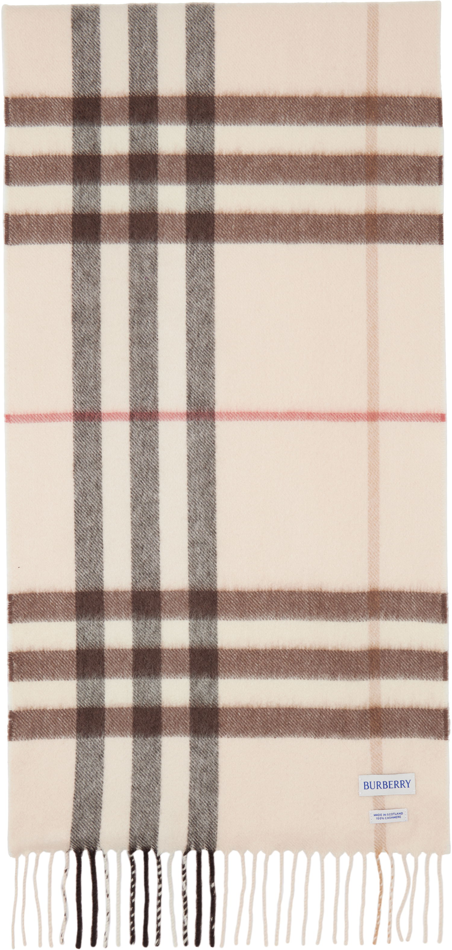 Шал Burberry Check Cashmere Scarf Бежово | 8103011, 1