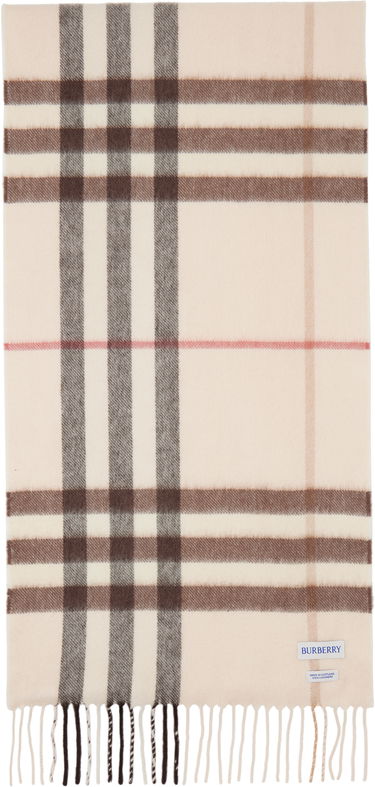 Шал Burberry Check Cashmere Scarf Бежово | 8103011, 1