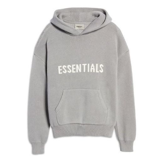 Суитчър Fear of God Knit Logo Hoodie Сиво | FOG-SS21-664