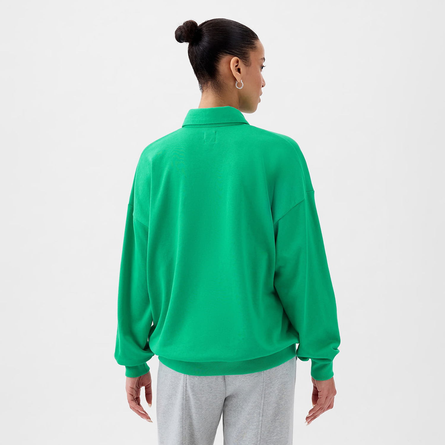 Суитчър GAP French Terry Logo Polo Sweatshirt Simply Green Зелено | 870977-00, 1