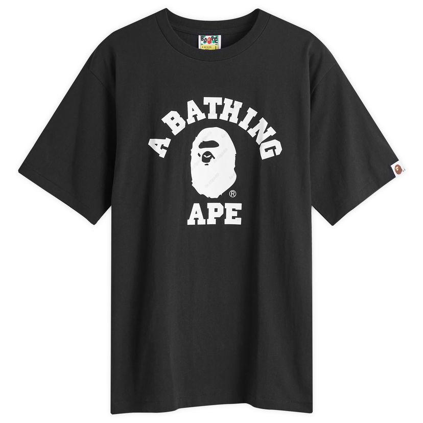 Тениска BAPE A Bathing Ape Hexagram College Tee Черно | 001TEK301033M-BLK