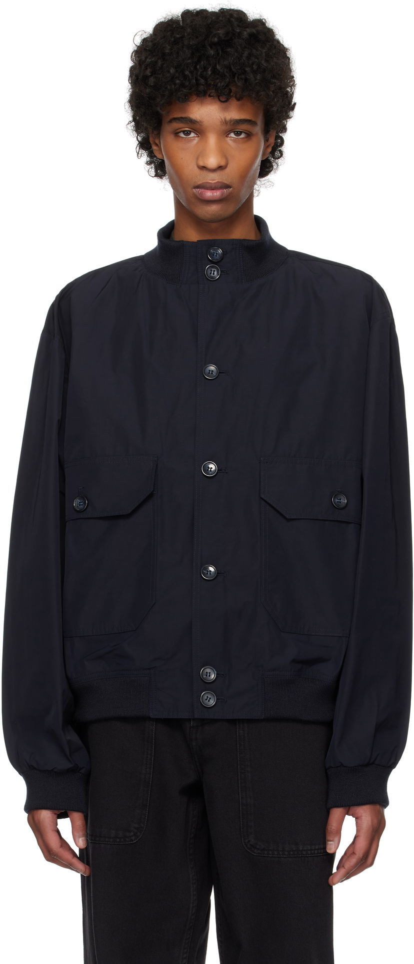 Яке Palmes Rib Collar Jacket Тъмно синьо | P50-0011-666