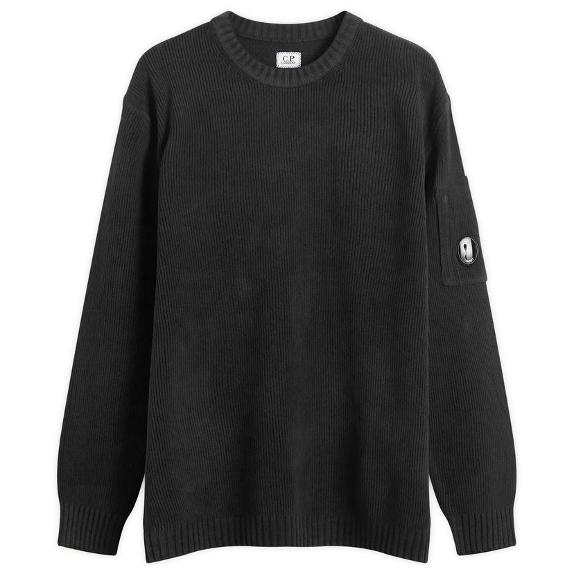 Пуловер C.P. Company Chenille Ribbed Knit Jumper Черно | 19CMKN017A-005558G-999