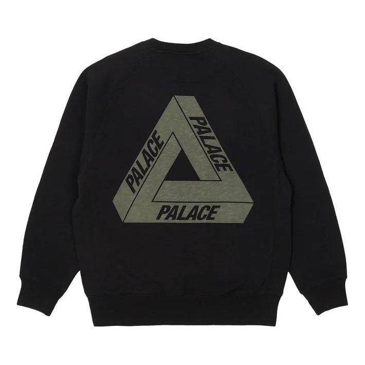Суитчър Palace Crew Sweater With Logo Print Черно | P23CS139
