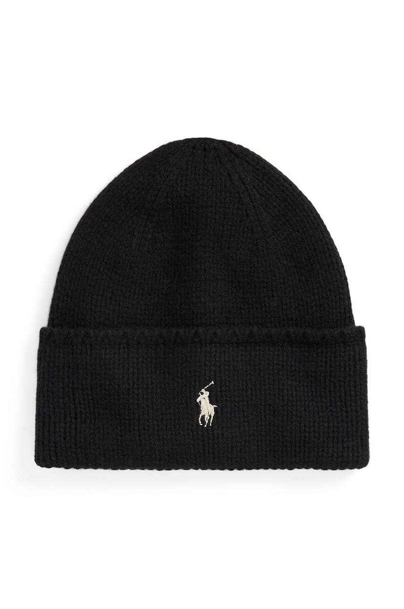 Шапка Polo by Ralph Lauren Wool Beanie Черно | 455954355