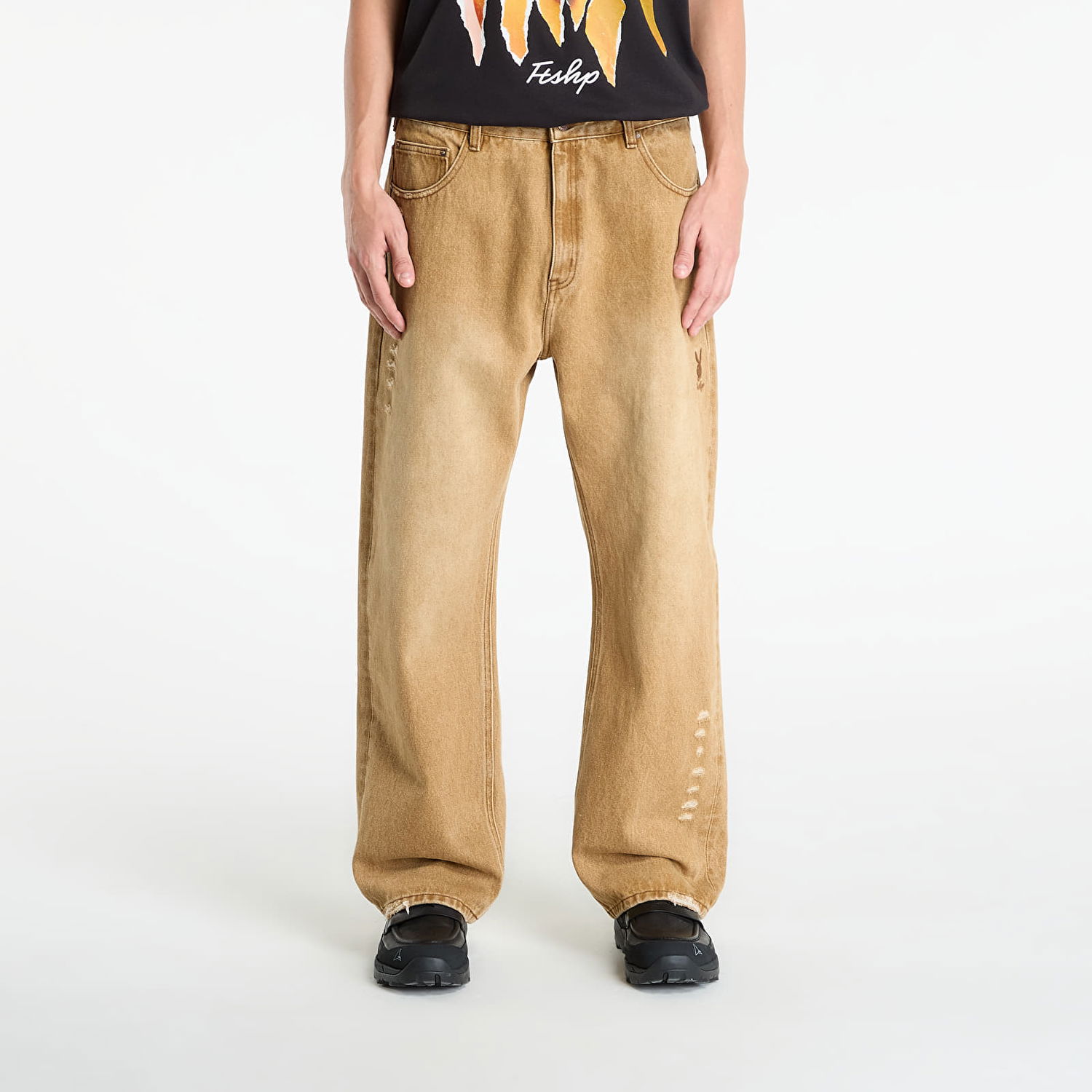 Дънки Footshop Playboy x FTSHP Denim Pants UNISEX Orche Бежово | FTSHP_514, 0