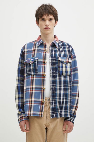 Риза Human Made Crazy Check Relaxed Longsleeve Shirt Синьо | HM28SH014, 0