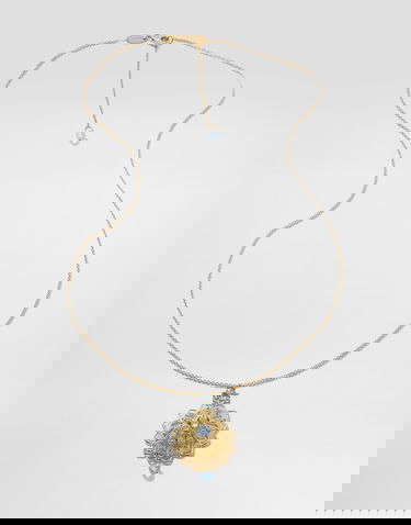 Колие Dolce & Gabbana Dolce & Gabbana Filigree 18K Yellow Gold Aquamarine Pendant Necklace Жълто | WAJP1GWAQ01ZOO00, 0