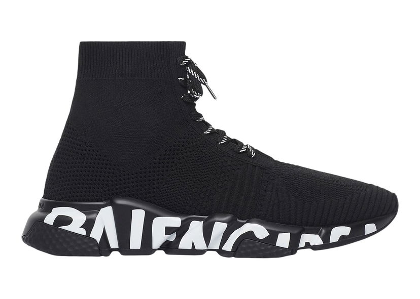 Кецове и обувки Balenciaga Speed Graffiti Черно | 617251W2DB71006