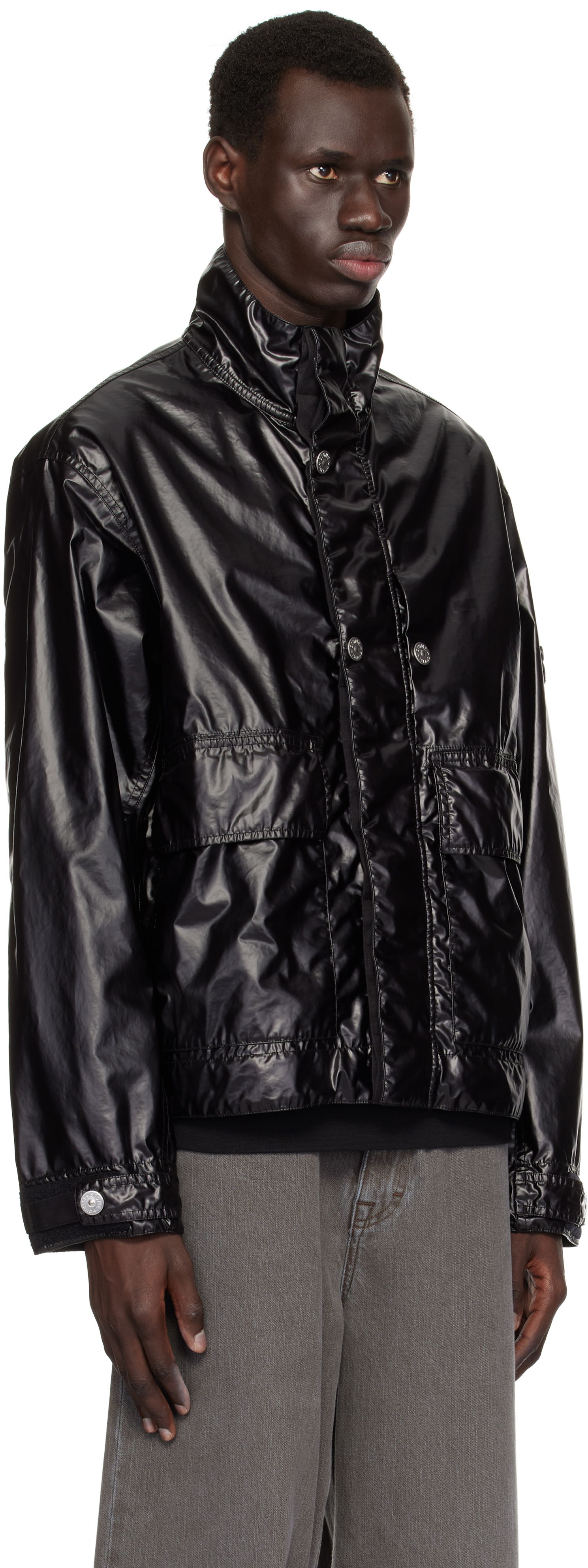 Ветровка Stone Island Stone Island Mussola Gommata-TC Jacket Черно | K1S15 4100016 S0022, 1