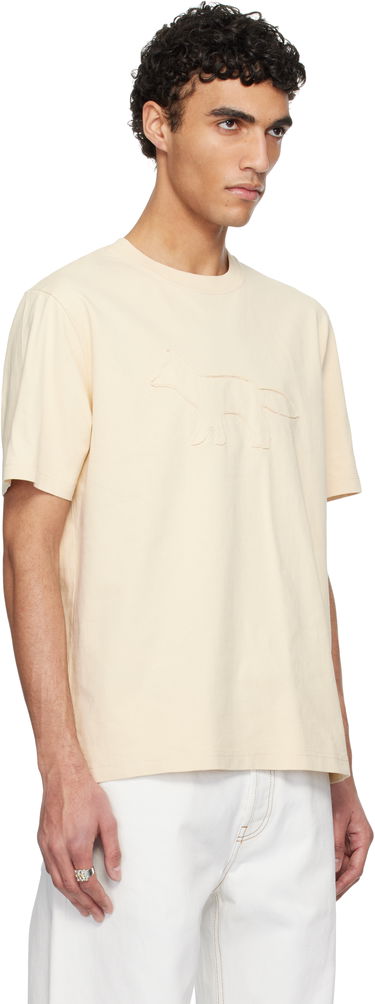 Тениска MAISON KITSUNÉ Maison Kitsuné Profile Fox Comfort T-Shirt Бежово | OM00121KJ0118, 1