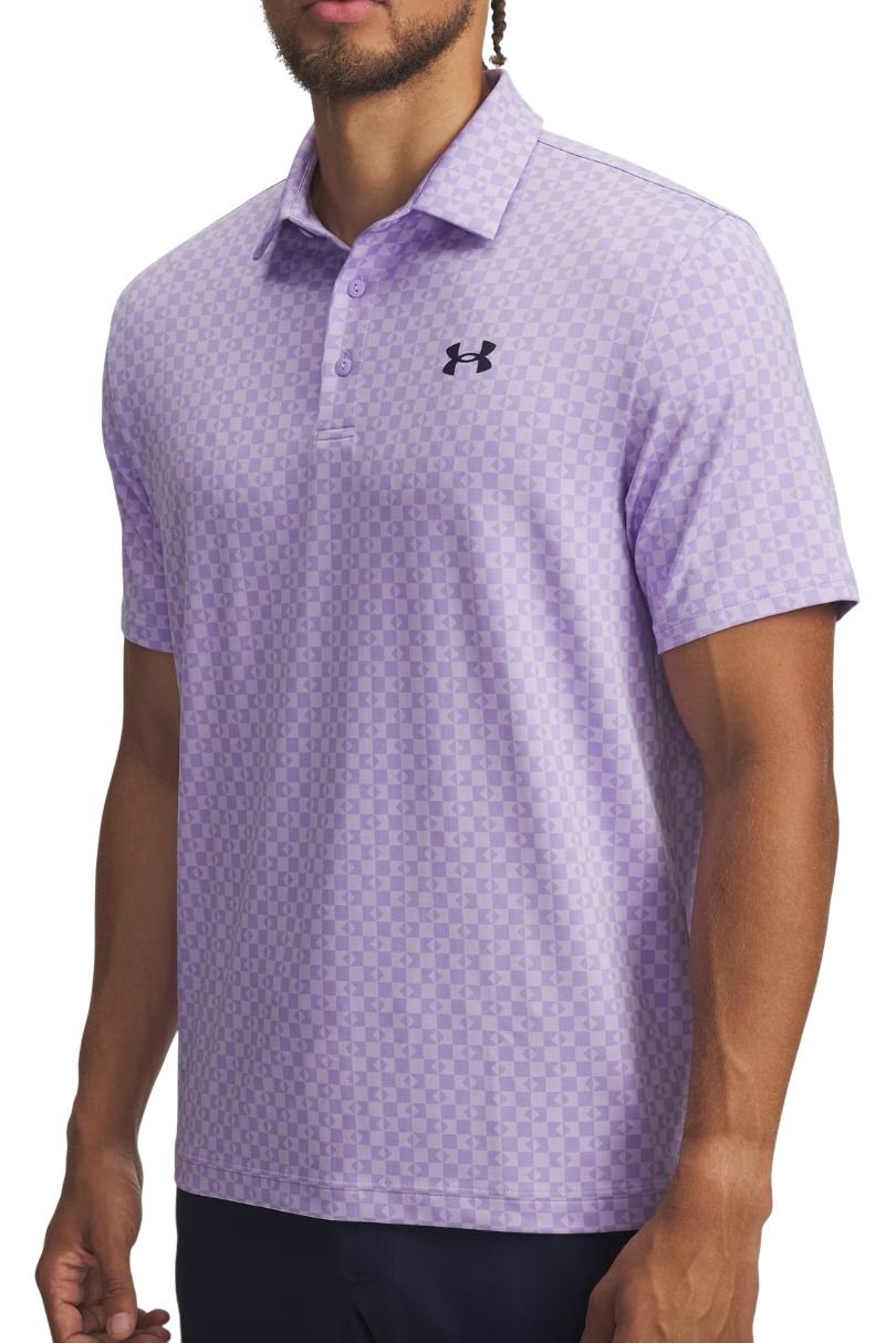 Поло тениска Under Armour Playoff 3.0 Checked Printed Polo Лилаво | 1378677-538, 0