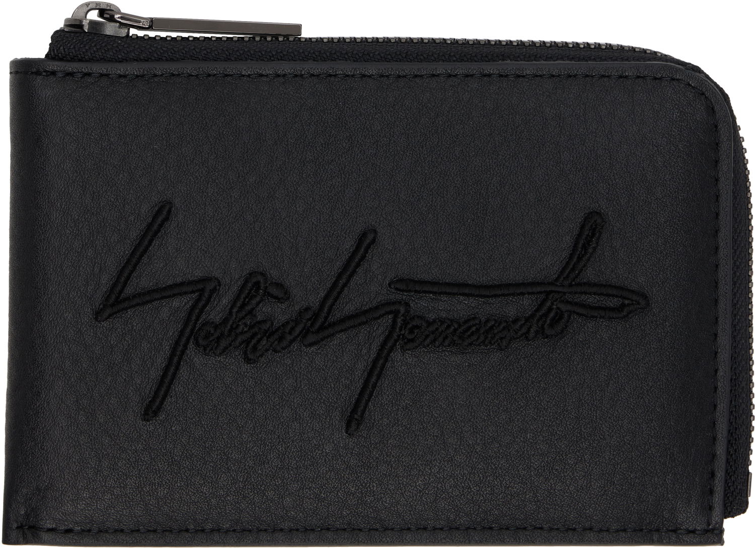 Портфейл Yohji Yamamoto Yohji Yamamoto Signature Zip Wallet Черно | DM-A06-790, 0