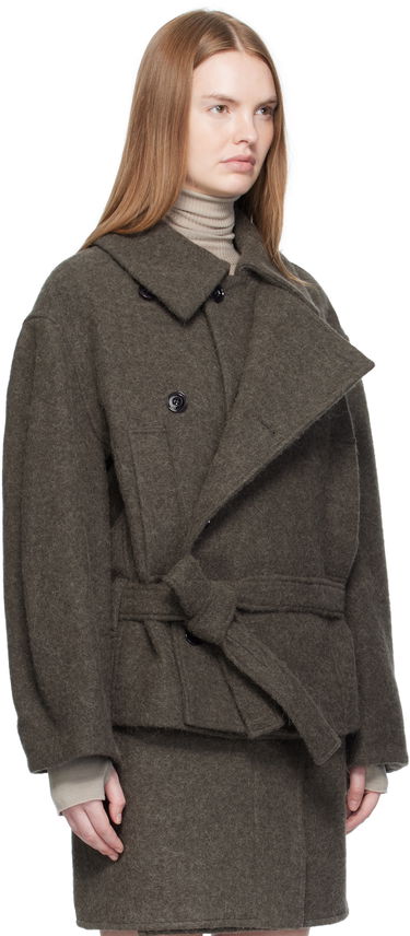 Палта LEMAIRE Short Asymmetrical Bathrobe Coat Черно | CO1149 LF504, 4