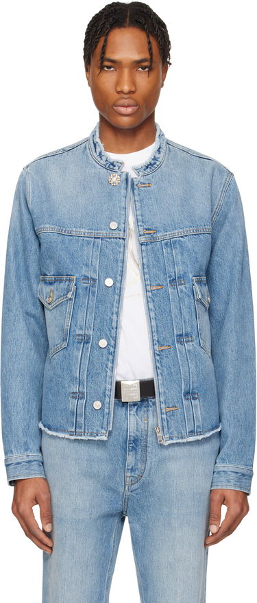 Яке Givenchy Givenchy Reworked Biker Denim Jacket Синьо | BM01BE5YCH415, 0