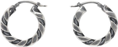 Обеци Maison Margiela MM6 Maison Margiela Silver Twisted Hoop Earrings Металик | SM6VG0100 SV0235, 0