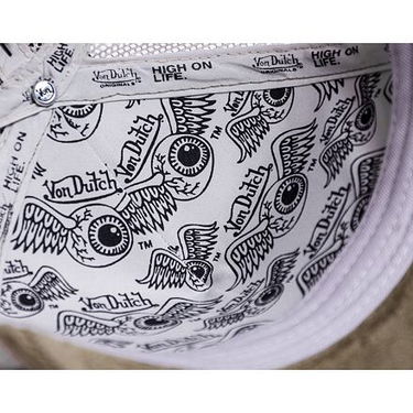 Шапка с козирка Von Dutch Kent Trucker Velvet Khaki/Sand Зелено | VD7030163, 6