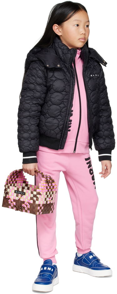 Голяма пазарска чанта Marni Marni Kids Woven Rainbow Tote Розово | M00815-M00IW, 3