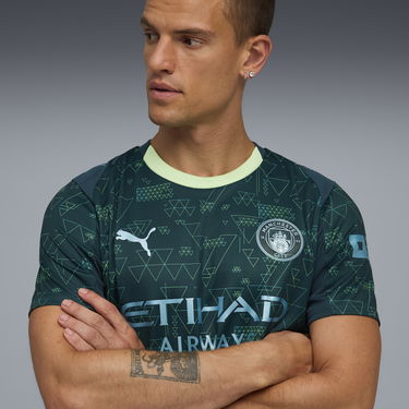 Фланелка Puma Manchester City 4th Kit 25/26 Geometric Pattern DRYCELL Jersey Зелено | 782692_04, 2
