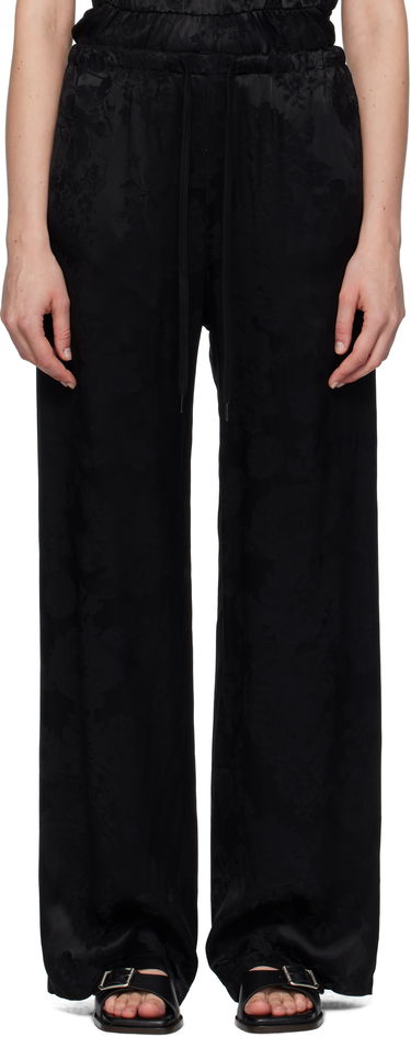 Панталони Maison Margiela MM6 Maison Margiela Jacquard Wide-Leg Trousers Черно | S52KA0551 M35471, 0