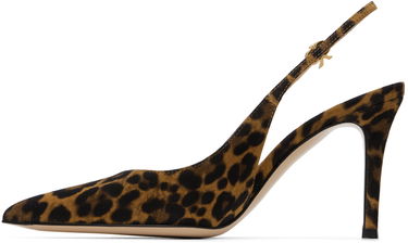 Кецове и обувки Gianvito Rossi Leopard Print Suede Slingback Pumps Кафяво | G95433-85RIC-CMD, 2