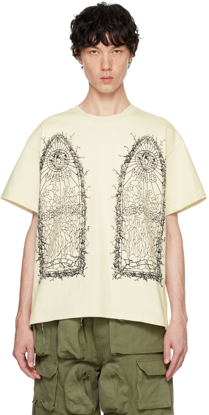 Тениска Who Decides War Thorned Graphic Print T-Shirt Бежово | 1110300001FW24