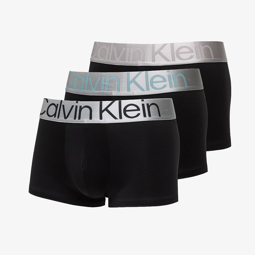 Боксерки CALVIN KLEIN Reconsidered Steel Low Rise Trunk 3-Pack Black Черно | NB3074A QTE