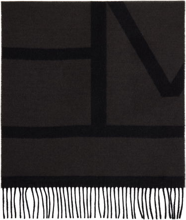 Шал TOTEME TOTEME Monogram Jacquard Wool Scarf Черно | 234-WSASC239-FB0050, 1