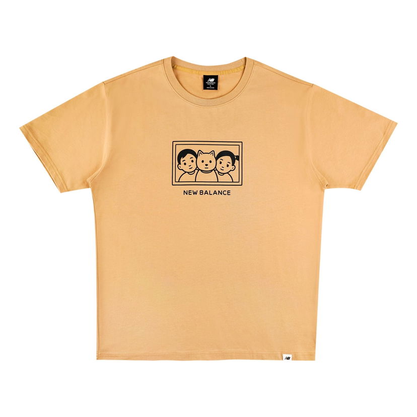 Тениска New Balance Noritake Classic Graphic T-Shirt Бежово | AMT12399-MSU