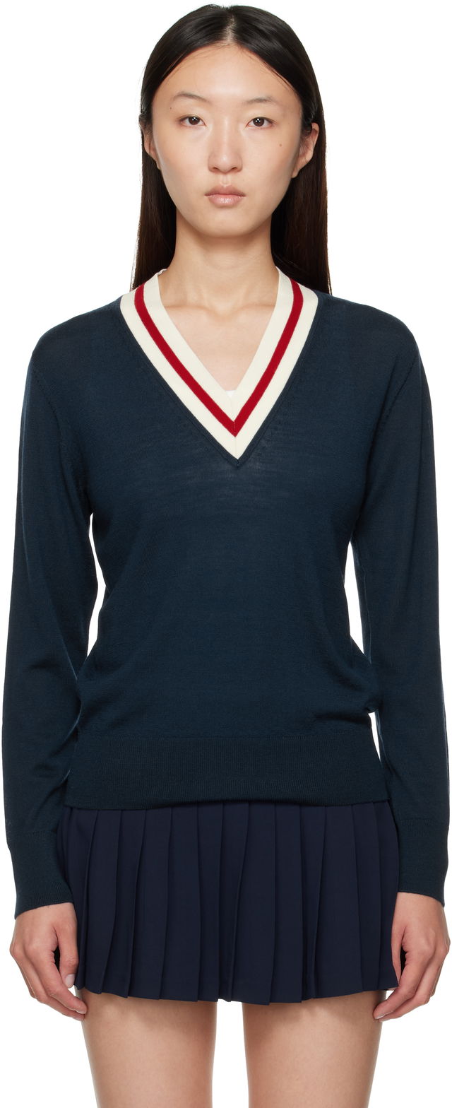 Sporty & Rich Minimalist V-Neck Sweater