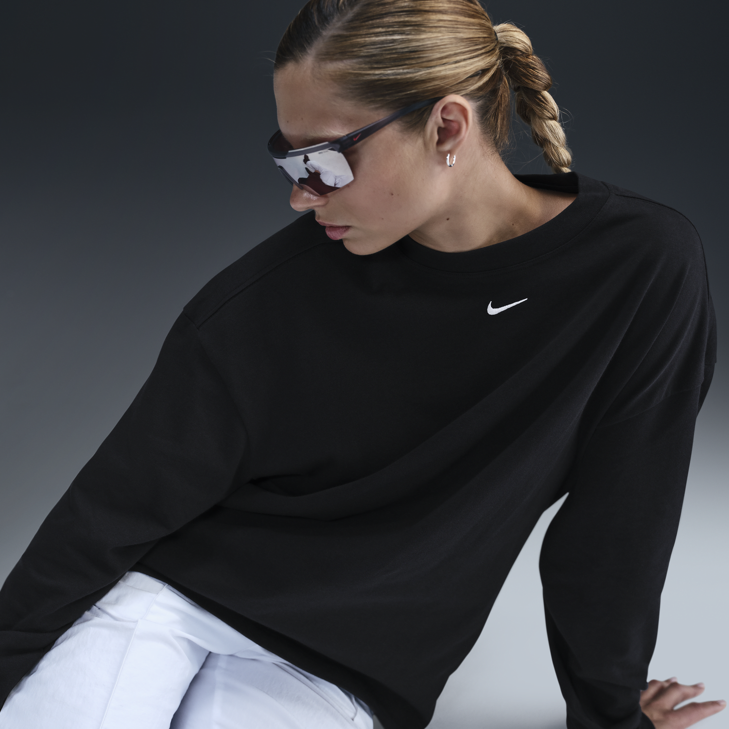Тениска Nike Essential Long Sleeve T-Shirt Черно | HF5320-010, 0