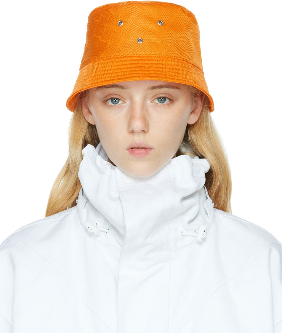 Шапка Bottega Veneta Intreccio Jacquard Bucket Hat Оранжево
 | 692795 V1PO2, 0