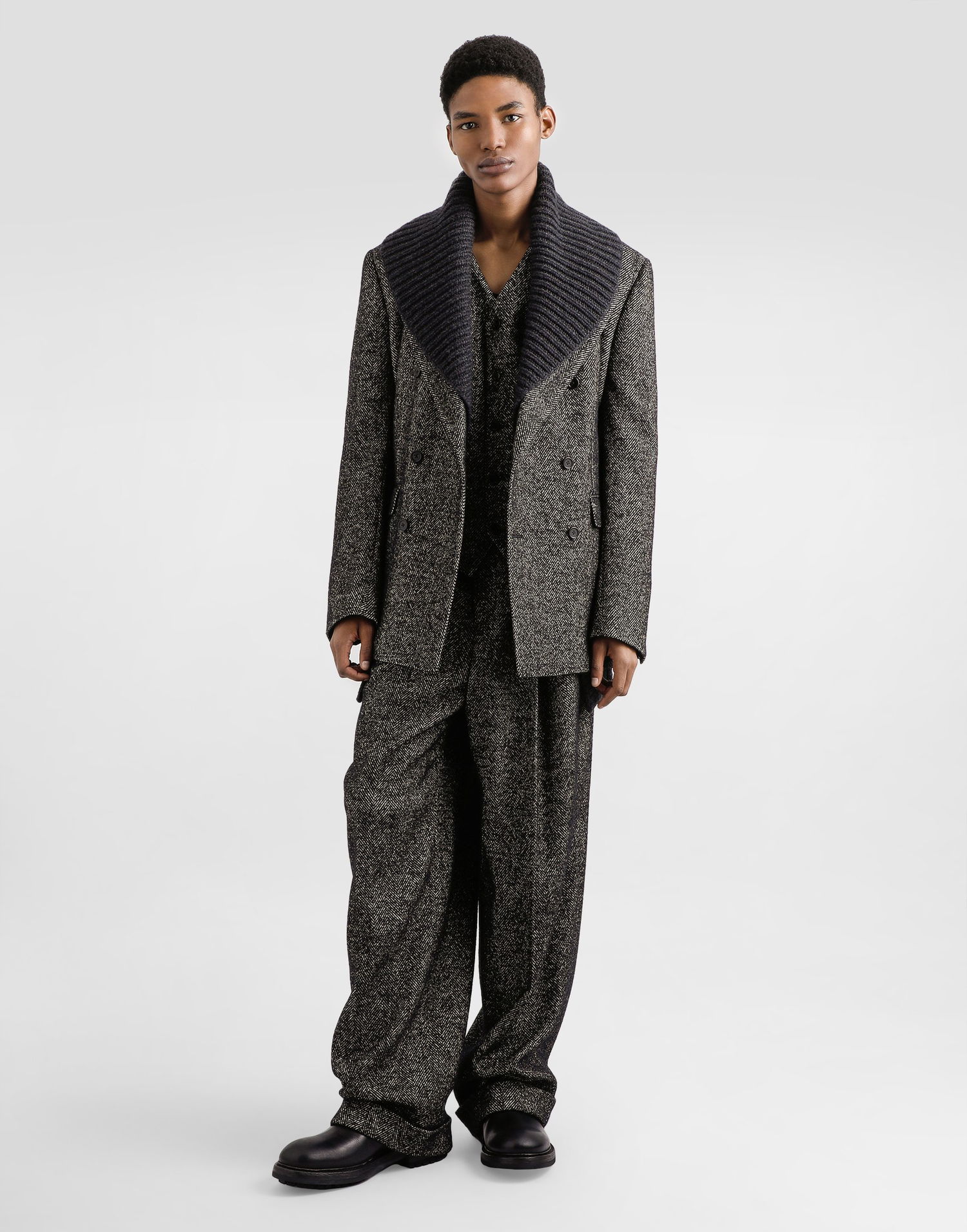 Пуловер Dolce & Gabbana Dolce & Gabbana Cashmere Knit Wrap Cardigan with Pockets Сиво | GXVF3TJBW0YN1254, 1