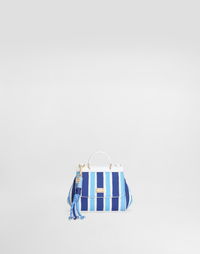 Dolce & Gabbana Sicily Canvas Crossbody Bag With Striped Print