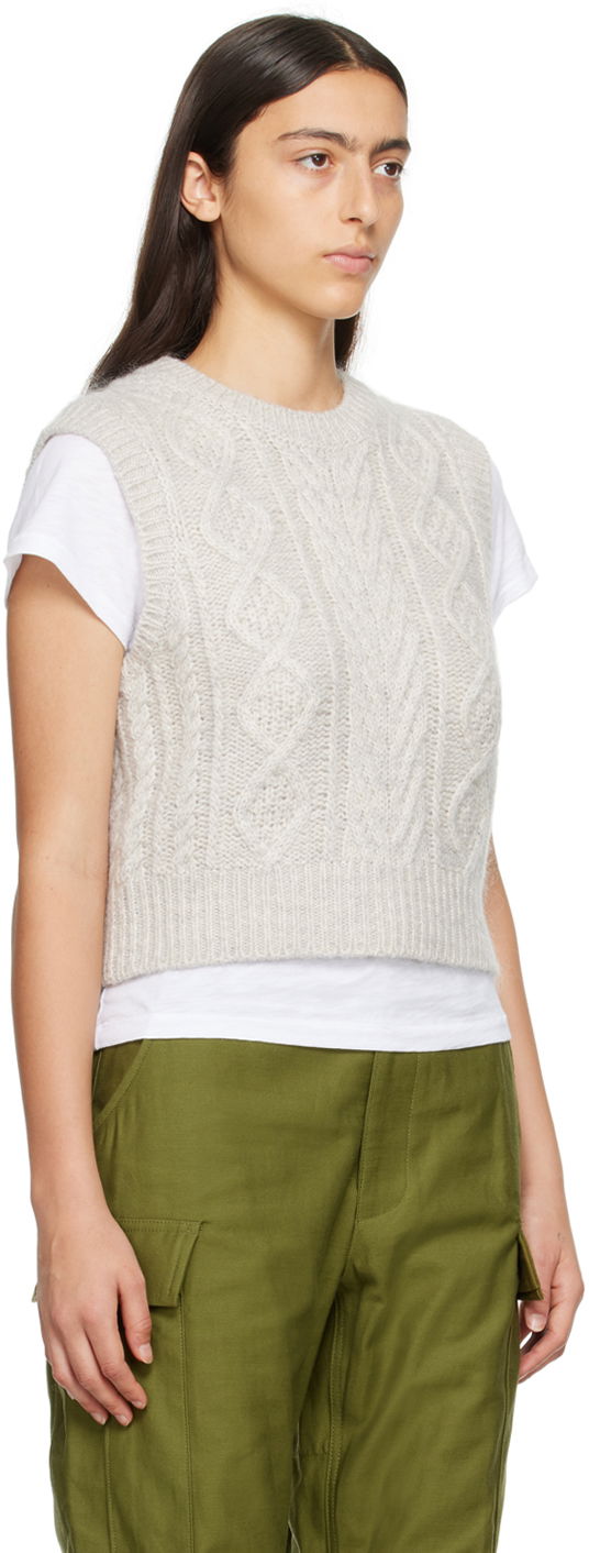 Пуловер rag & bone rag & bone Brody Knit Vest Сиво | WAS23F035SL35, 1
