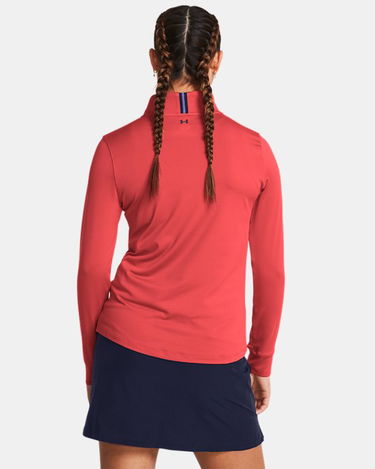 Тениска Under Armour Playoff mit ¼-Zip für Damen Rot Solstice / Midnight Blaue Marine / Midnight Blaue Marine M Червено | 1383614-814, 1