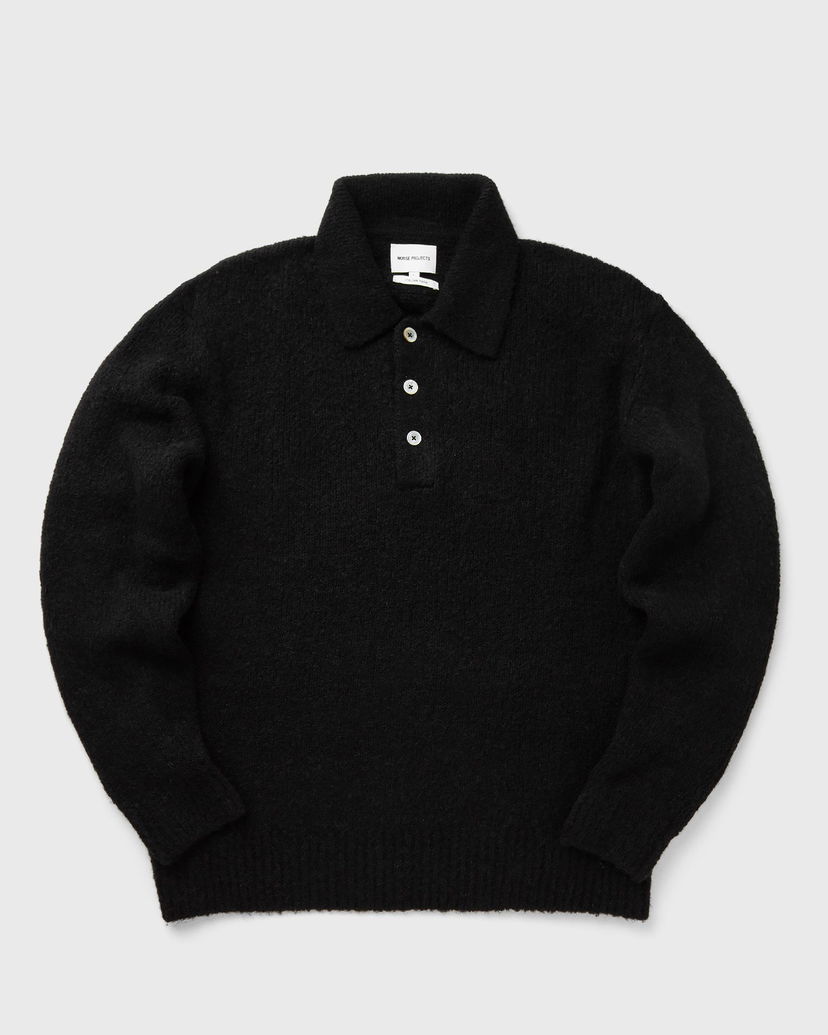 Поло тениска NORSE PROJECTS Rasmus Relaxed Brushed Polo Черно | N45-0614-9999