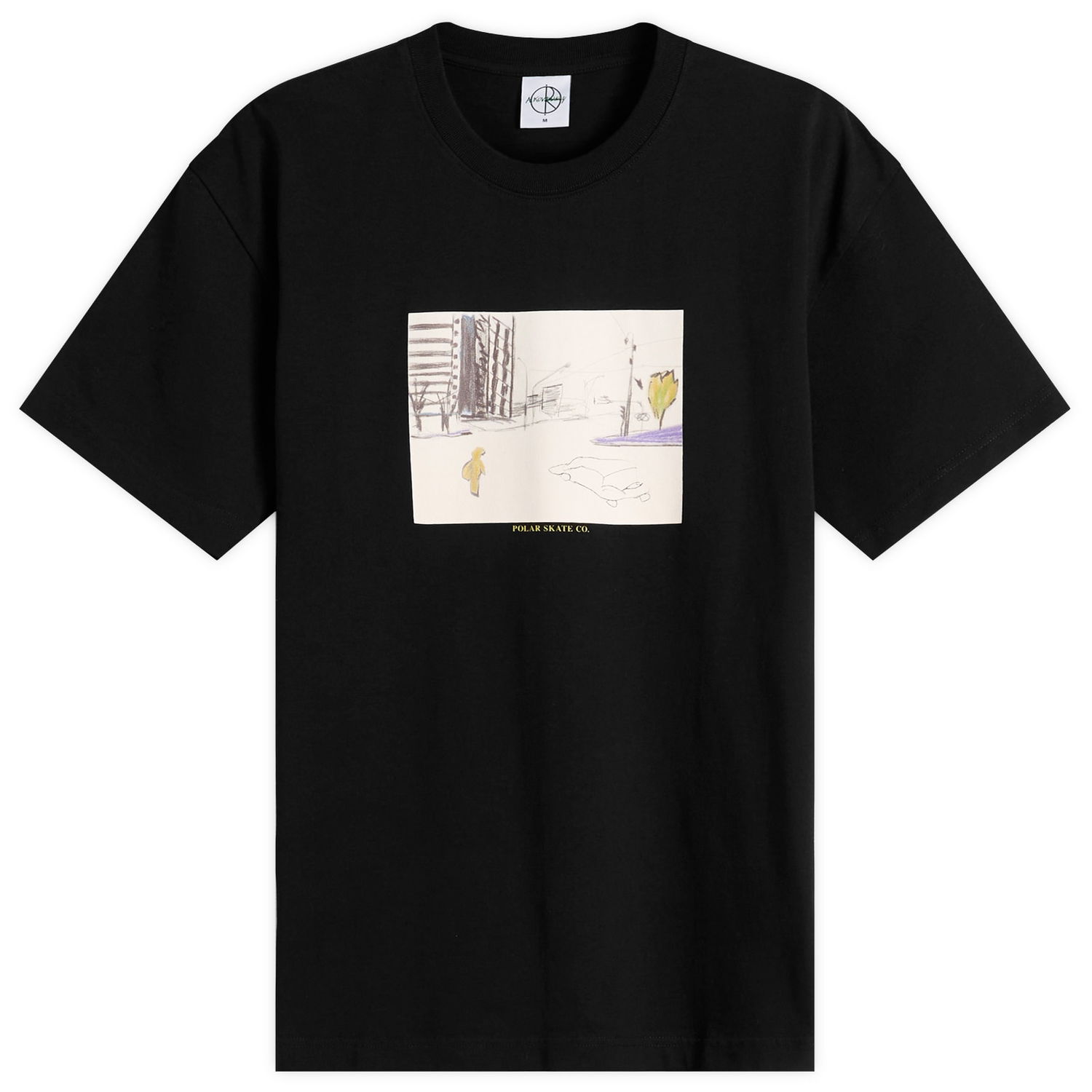 Тениска Polar Skate Co. Downtown T-Shirt, Size Small Черно | PSC-F25-31-BLK, 1