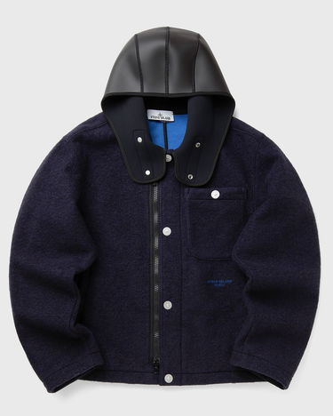 Яке Stone Island Fleece Jacket with Neoprene Hood Тъмно синьо | K2S15Q100021S0X22.V002A, 2